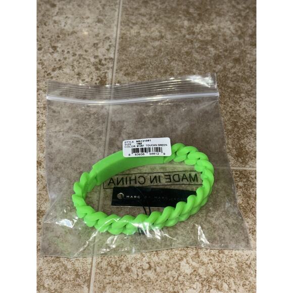 Marc By Marc Jacobs Toucan Green Braided Silicone Rubber Bracelet - Picture 5 of 8